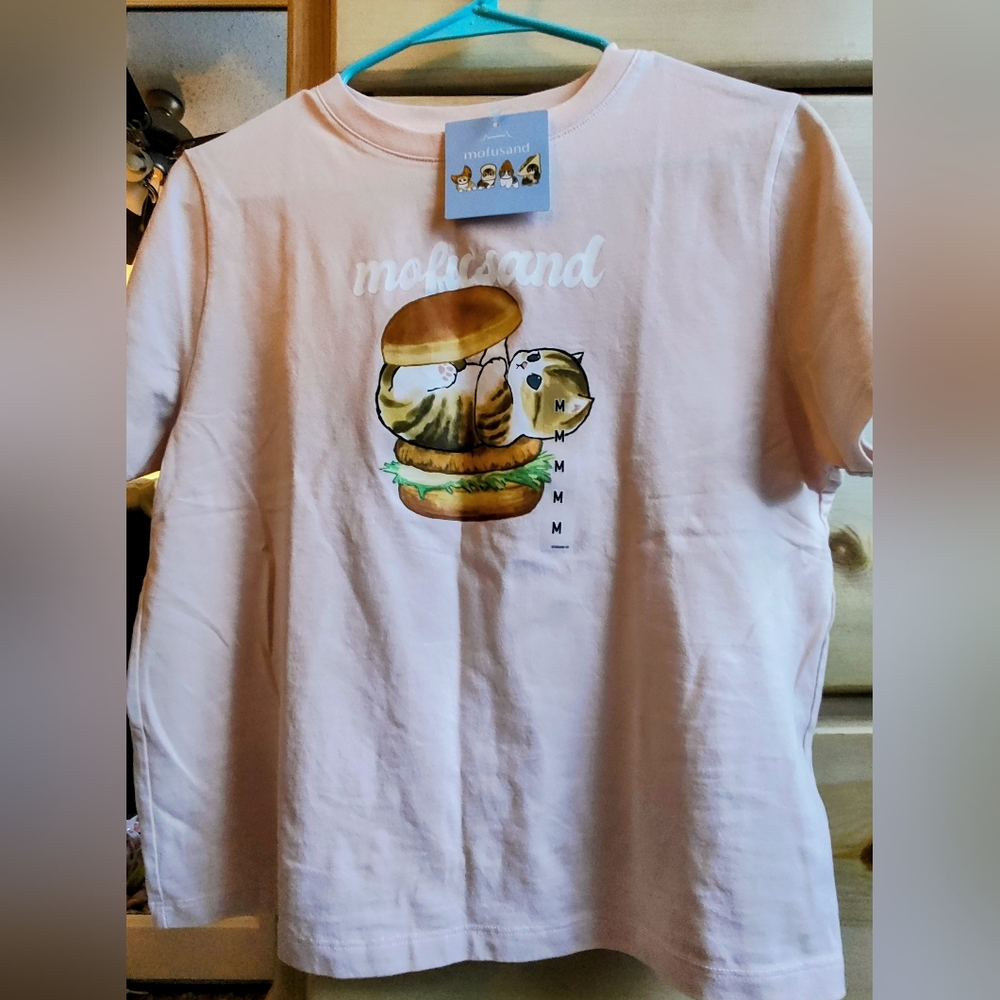 Uniqlo Pink Mofusand Cat Burger T-Shirt